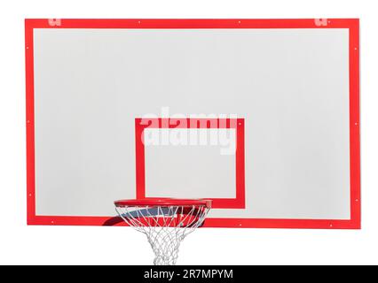 Basketball backboard isolated on white background Stock Photo