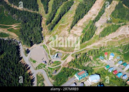 Aerial image of Mt. Washington, BC, Canada Stock Photo