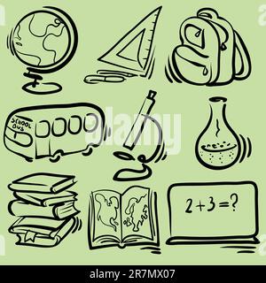 School Set Stock Vector