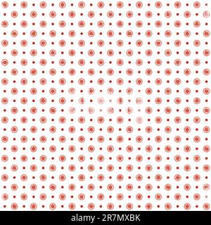 Background of seamless floral and dots pattern Stock Vector