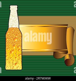 beer background,  this illustration may be useful as designer work Stock Vector
