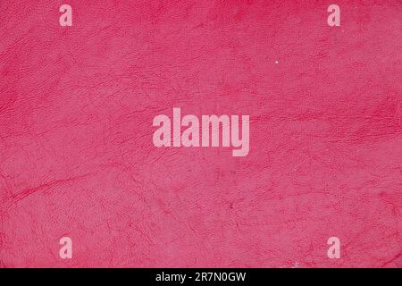 a piece of light red genuine leather as a background Stock Photo