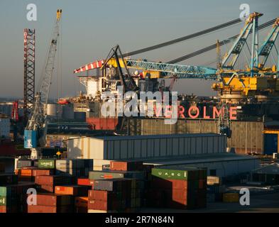 container port of Rotterdam Stock Photo