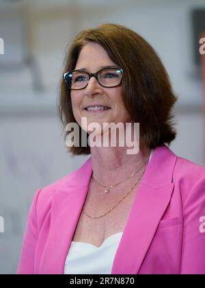 June 16, 2023, BC Minister of Education and Childcare, Rachna Singh and Bowinn Ma, MLA for North Vancouver-Lonsdale at Ridgeway Elementary School in North Vancouver, BC.   North Vancouver Mayor, Linda Buchanan  Photo: Wes Shaw/ ShotBug Press @wesleyallenshaw Stock Photo