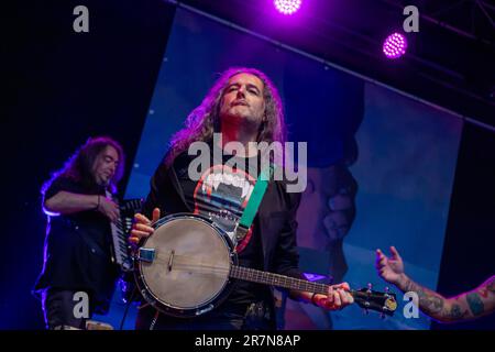 Bergamo, Italy. 16th June, 2023. NXT Station, Bergamo, Italy, June 16, 2023, Modena City Ramblers during Modena City Ramblers - Altomare in concerto 2023 - Music Concert Credit: Live Media Publishing Group/Alamy Live News Stock Photo