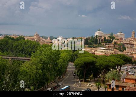 Rome, saint peter basilica, aerial landscape view from gianicolo hill, italy Stock Photo