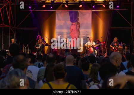 Bergamo, Italy. 16th June, 2023. Modena City Ramblers during Modena City Ramblers - Altomare in concerto 2023, Music Concert in Bergamo, Italy, June 16 2023 Credit: Independent Photo Agency/Alamy Live News Stock Photo