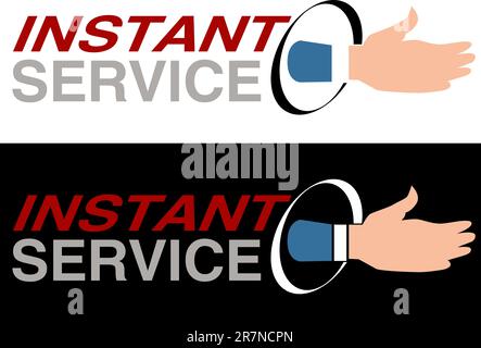 An image of a instant service message. Stock Vector