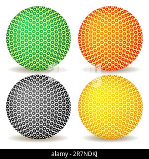 colored balls against white background, abstract vector art illustration Stock Vector