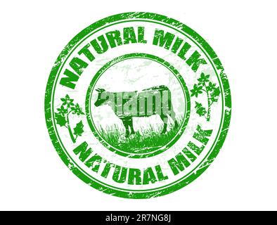 grunge office rubber stamp with the cow and the text made with beef ...