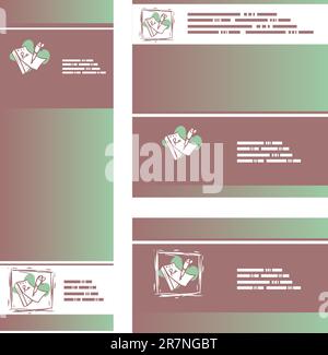 Medical ID business set with Rx icons Stock Vector