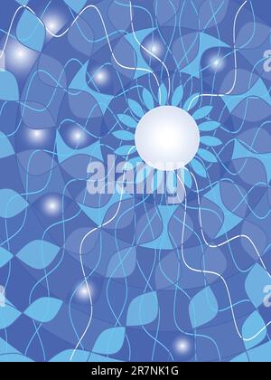 Abstract background from spirals in a vector Stock Vector