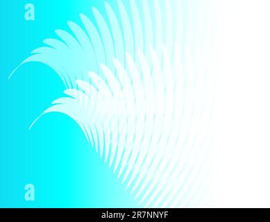 Modern design of a pair of wings in the bright blue sky Stock Vector