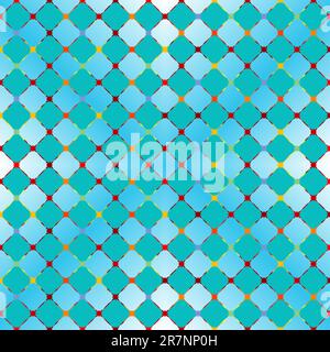 flowerish blue seamless texture, abstract art illustration Stock Vector