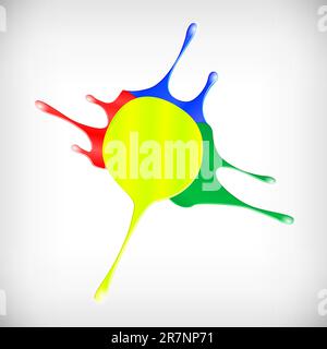 Drips of color paint vector illustration Stock Vector