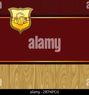 beer background, this illustration may be useful as designer work Stock Vector