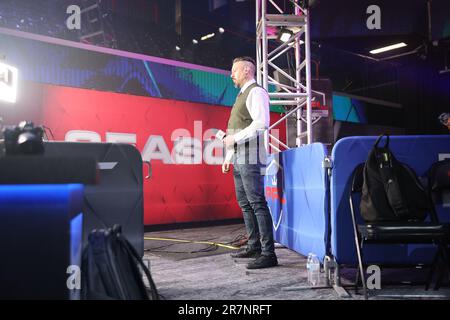 Atlanta, Georgia, USA. 16th June, 2023. Atlanta, GA - June 16: Dan Hardy prepares to speak during PFL Atlanta 5 on June 16, 2023 at the Overtime Elite Arena in Atlanta, Georgia. (Credit Image: © Aaron Litz/PX Imagens via ZUMA Press Wire) EDITORIAL USAGE ONLY! Not for Commercial USAGE! Stock Photo