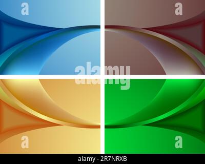 wavy colored backgrounds, abstract vector art illustration Stock Vector
