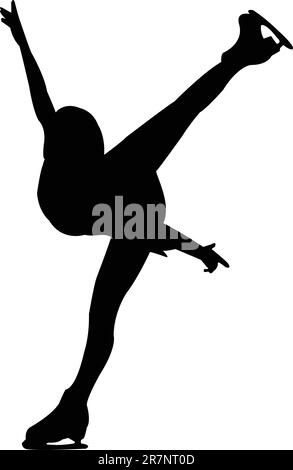 Figure skating - vector Stock Vector