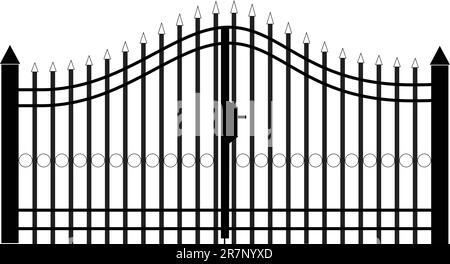 gate silhouette vector Stock Vector