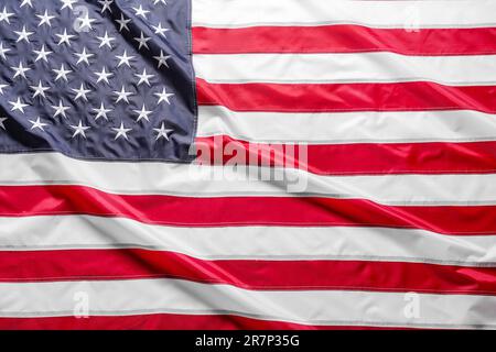 National flag of USA as background, closeup Stock Photo
