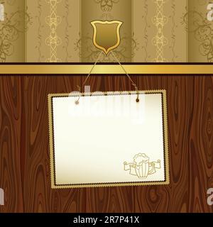 beer background, this illustration may be useful as designer work Stock Vector