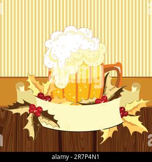 beer background, this illustration may be useful as designer work Stock Vector