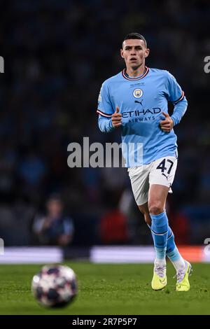 Istanbul, Turkey. 10 June 2023. Phil Foden of Manchester City FC in action during the UEFA Champions League final football match between Manchester City FC and FC Internazionale. Credit: Nicolò Campo/Alamy Live News Stock Photo