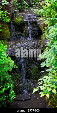 waterfalls Reader Rock Garden Calgary Alberta Stock Photo