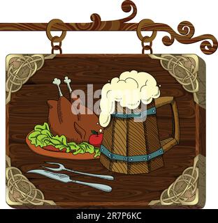 beer background, this illustration may be useful as designer work Stock Vector