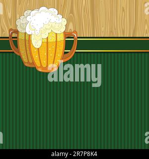 beer background, this illustration may be useful as designer work Stock Vector