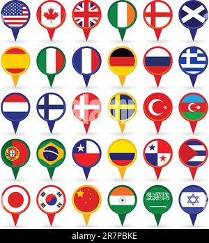 vector set of world flags Stock Vector