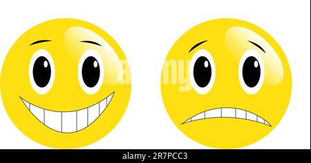 Emotive smiles - vector Stock Vector