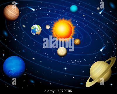 Solar System Background Stock Vector Image & Art - Alamy