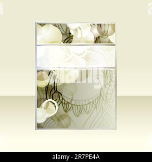eps 10, vector abstract flayer design with circles and place for your text Stock Vector