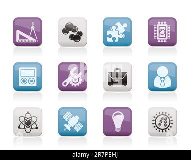 Science and Research Icons - Vector Icon set Stock Vector