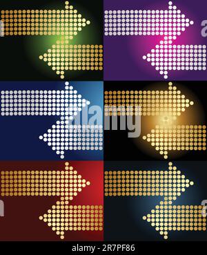 Background with arrows made of circles Stock Vector