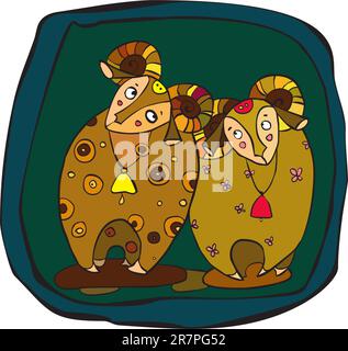 Cartoon Vector illustration of a tow Happy Children Stock Vector Image ...