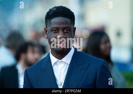 Cabourg, France. 16th June, 2023. Franglish attending the red carpet as part of the 37th Cabourg Film Festival in Cabourg, France on June 16, 2023. Photo by Aurore Marechal/ABACAPRESS.COM Credit: Abaca Press/Alamy Live News Stock Photo