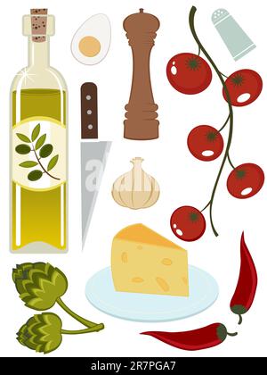 healthy food illustration Stock Vector Image & Art - Alamy
