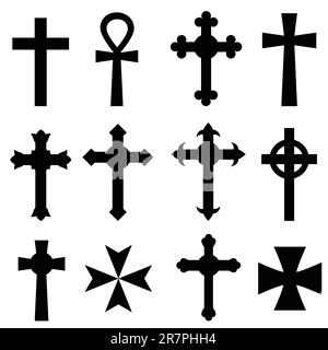 Set Crosses vector. various religious symbols Stock Vector Image & Art ...