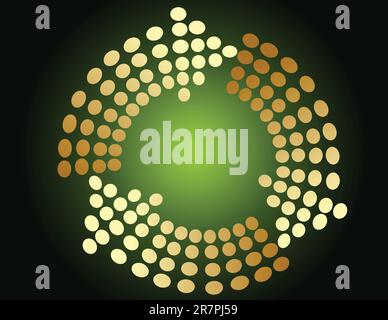 Background with arrows made of circles Stock Vector