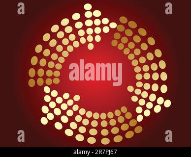 Background with arrows made of circles Stock Vector