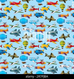 seamless airplane pattern Stock Vector