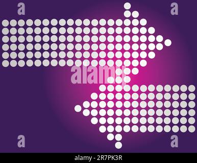 Background with arrows made of circles Stock Vector