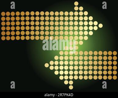 Background with arrows made of circles Stock Vector