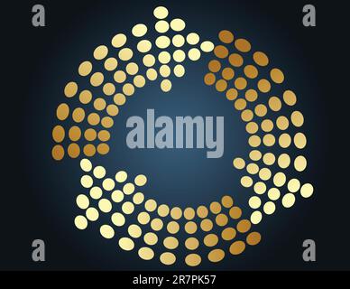 Background with arrows made of circles Stock Vector
