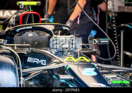 Lewis Hamilton (GBR) Mercedes W14 E Performance during day2, Friday,  of FORMULA 1 PIRELLI GRAND PRIX DU CANADA 2023 - from 15th to 18th June 2023 in Stock Photo