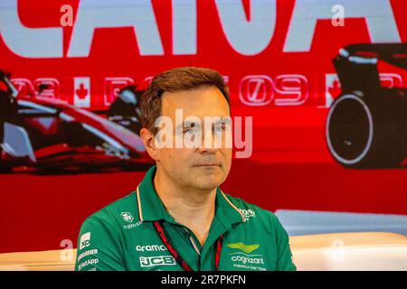 Dan Fallows  Aston Martin Aramco Cognizant F1 Team  during day2, Friday,  of FORMULA 1 PIRELLI GRAND PRIX DU CANADA 2023 - from 15th to 18th June 2023 Stock Photo