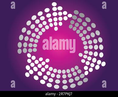 Background with arrows made of circles Stock Vector